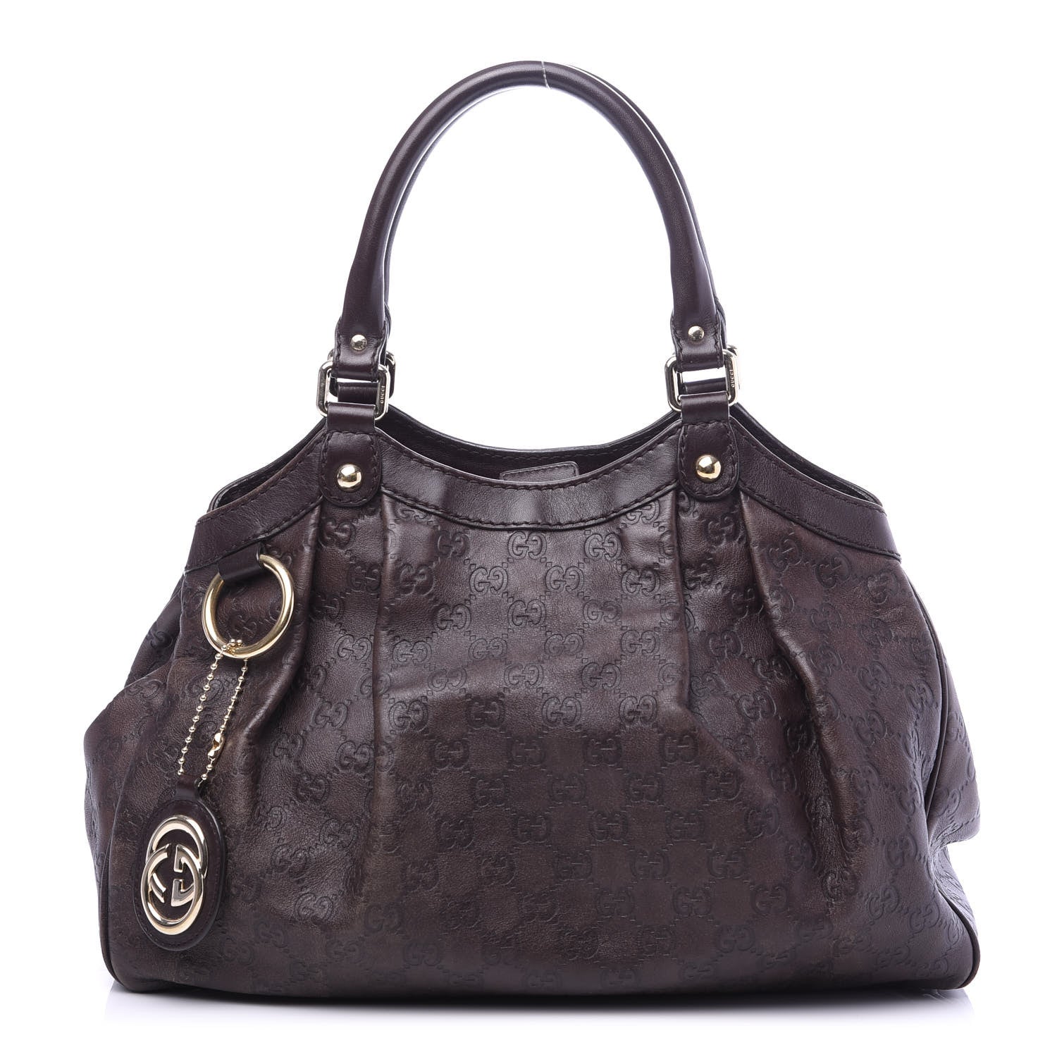 Gucci Guccissima Medium Sukey Tote Chocolate 1 of 11