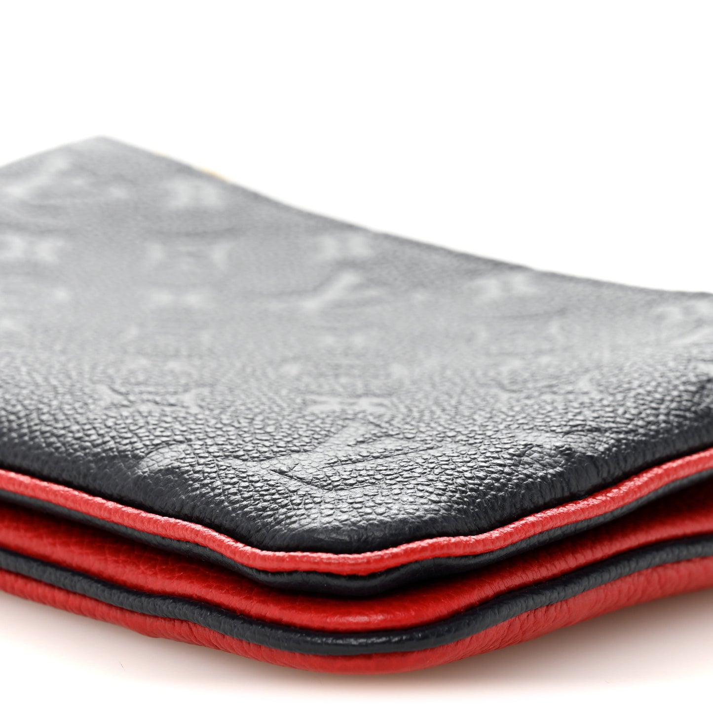 Empreinte Double Zip Pochette Marine Rouge