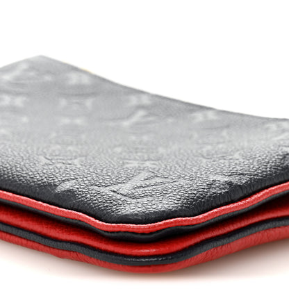 Louis Vuitton Empreinte Double Zip Pochette Marine Rouge 12 of 13