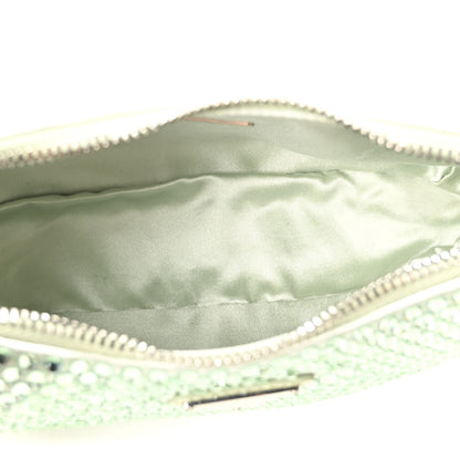 Prada Satin Crystal Re-Edition 2005 Shoulder Bag Acqua 5 of 10