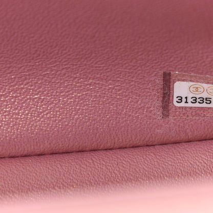 Chanel Iridescent Lambskin Quilted Mini Top Handle Rectangular Flap Pink 9 of 10