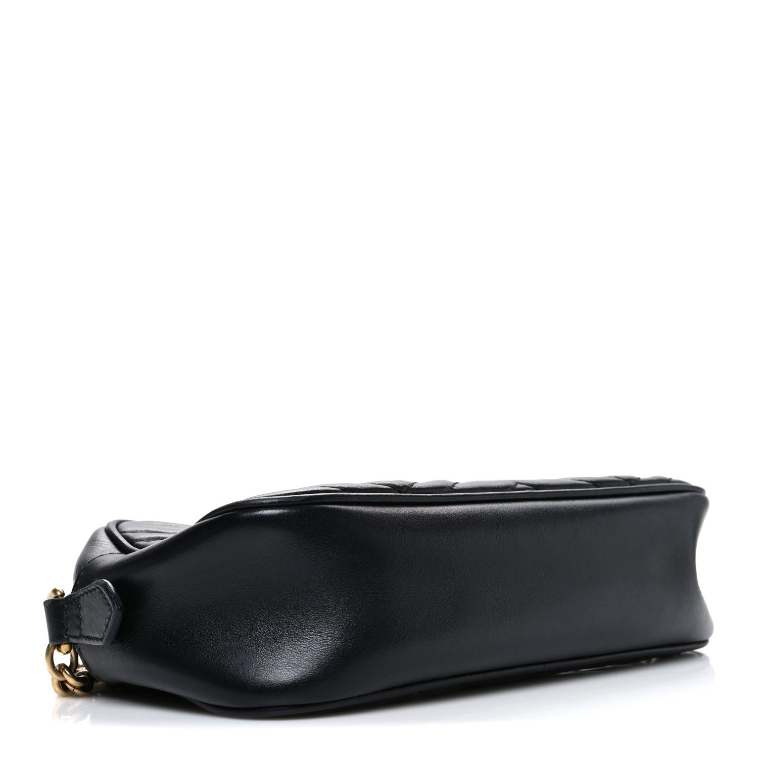 Gucci Calfskin Matelasse Small GG Marmont Chain Shoulder Bag Black 4 of 10