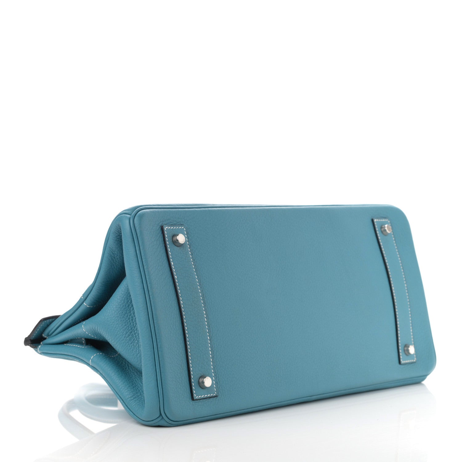 Hermes Taurillon Clemence JPG Birkin 42 Blue Jean 4 of 13