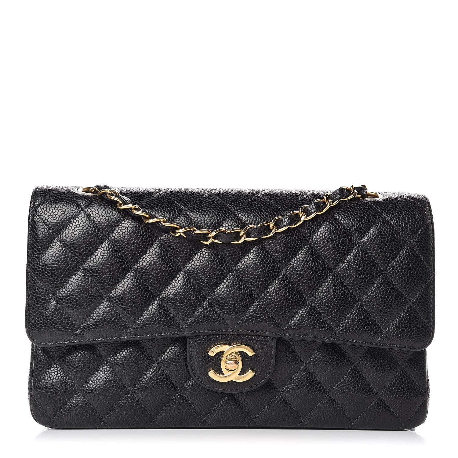 Chanel Caviar Quilted Medium Double Flap Black 1 of 12