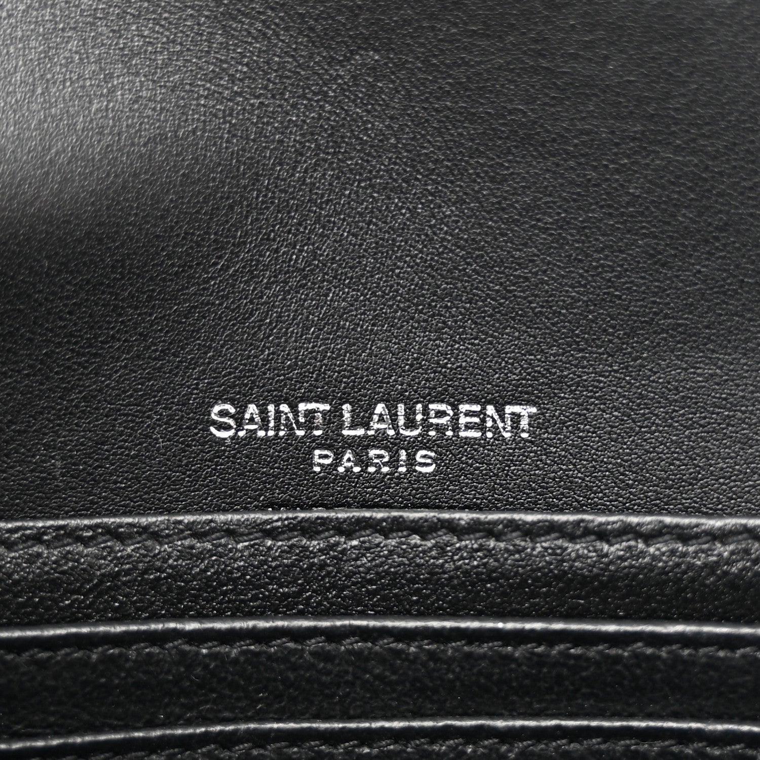 Saint Laurent Calfskin Crocodile Embossed Monogram Kate Belt Bag Black 6 of 9