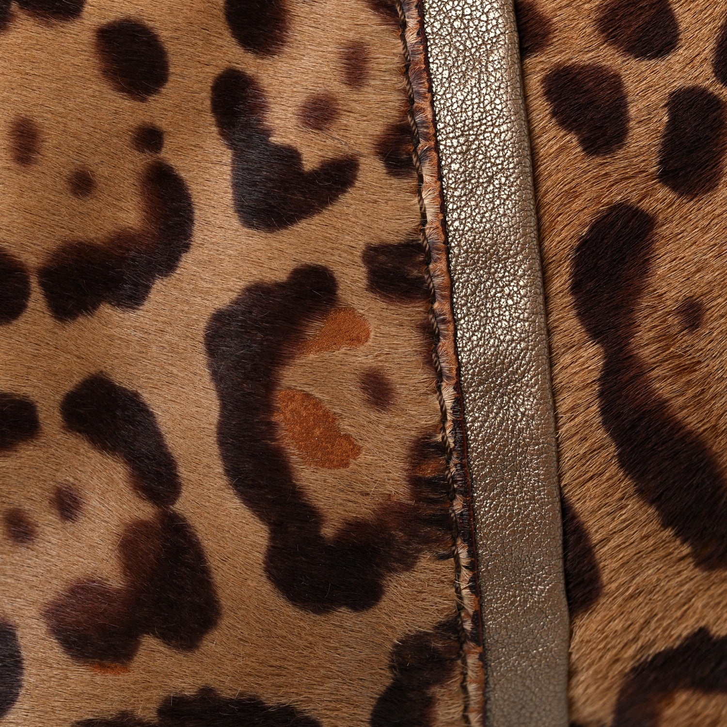Valentino Garavani Calf Hair Leopard Print Shoulder Bag Gold 21 of 24