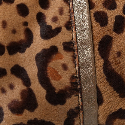 Valentino Garavani Calf Hair Leopard Print Shoulder Bag Gold 21 of 24