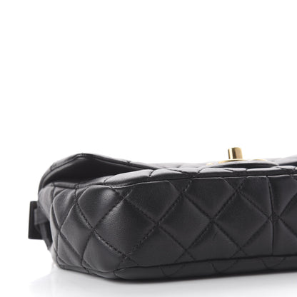 Chanel Lambskin Small Grocery By Flap Black 10 of 15