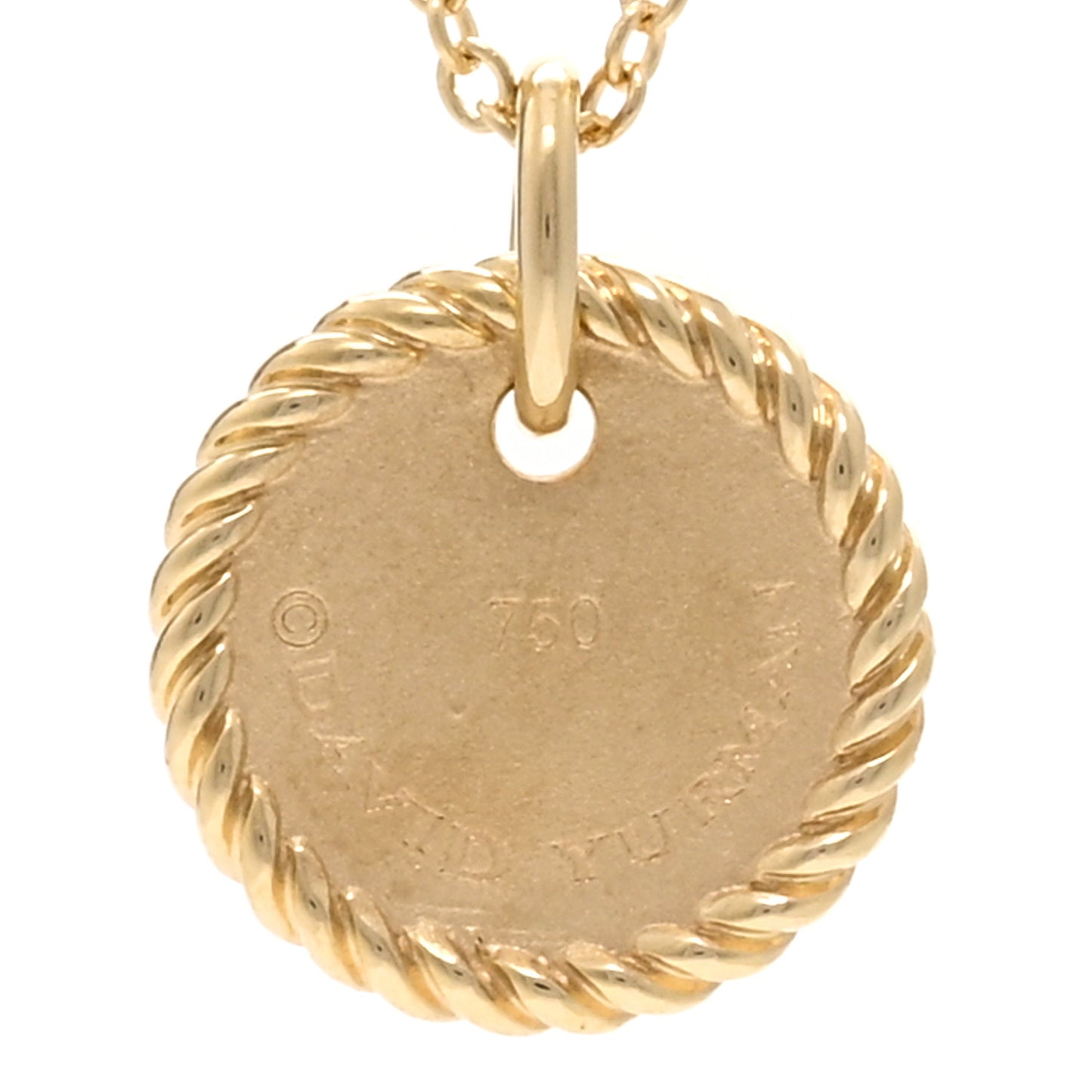 18K Yellow Gold Diamond Initial A Charm Pendant Necklace