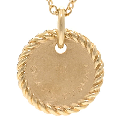 David Yurman 18K Yellow Gold Diamond Initial A Charm Pendant Necklace 4 of 6