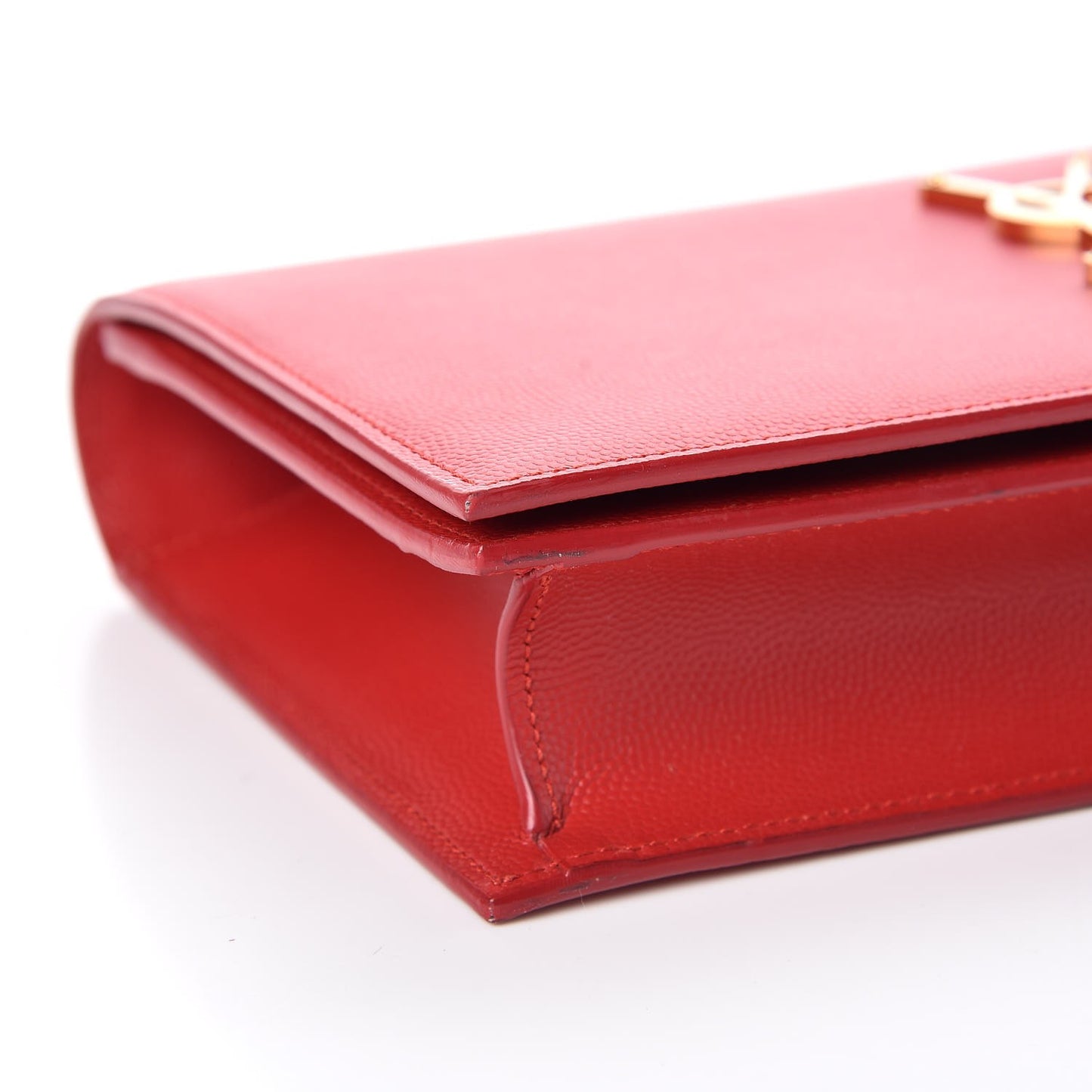 Grain De Poudre Classic Kate Monogram Clutch New Red