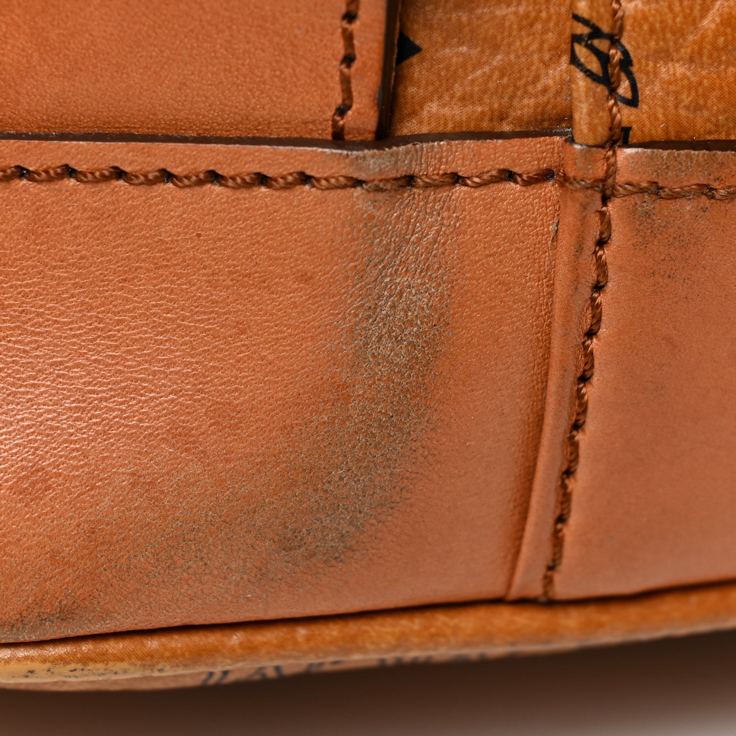 MCM Visetos Medium Vintage Pocket Backpack Cognac 24 of 26