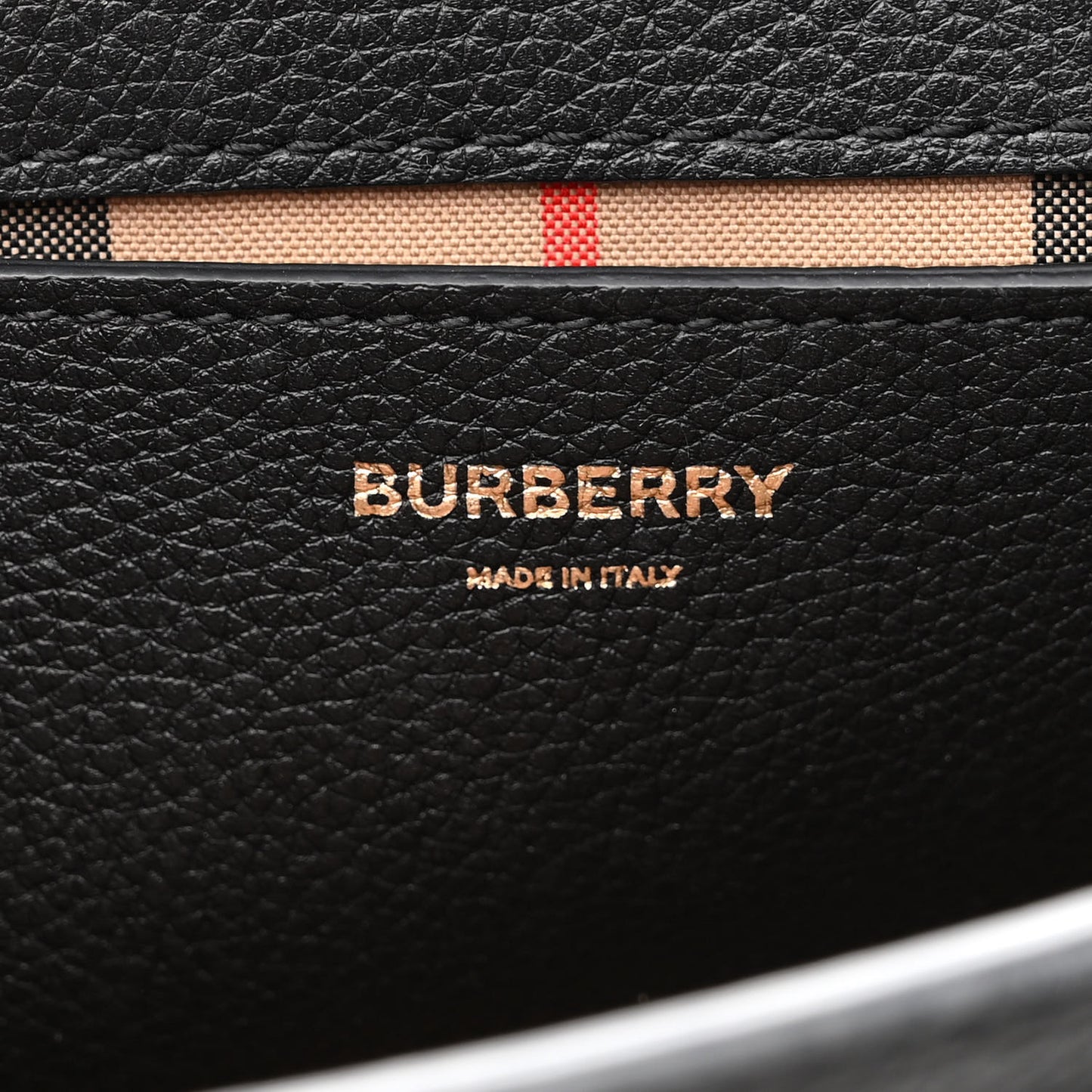 Grainy Calfskin Vintage Check Note Crossbody Bag Black