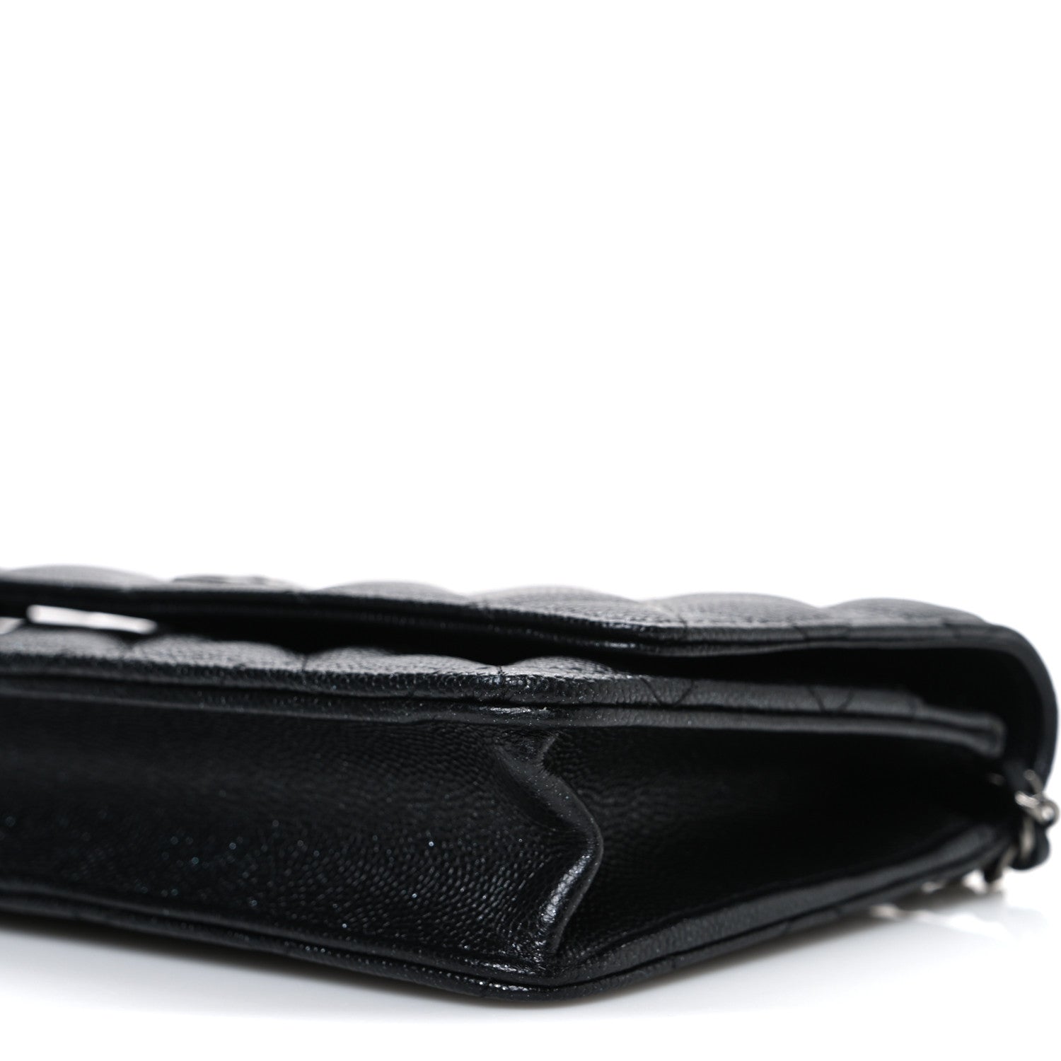 Chanel Iridescent Caviar Quilted Wallet on Chain WOC Black 11 of 11