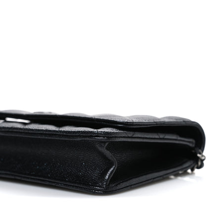 Chanel Iridescent Caviar Quilted Wallet on Chain WOC Black 11 of 11