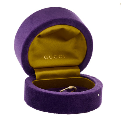 Gucci 18K Yellow Gold Diamond Ouroboros Snake Ring 5 of 5