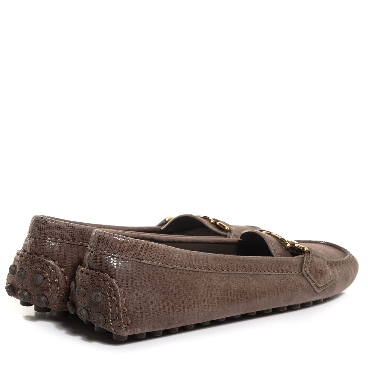 Louis Vuitton Iridescent Suede Oxford Loafers Metallic 37.5 4 of 7