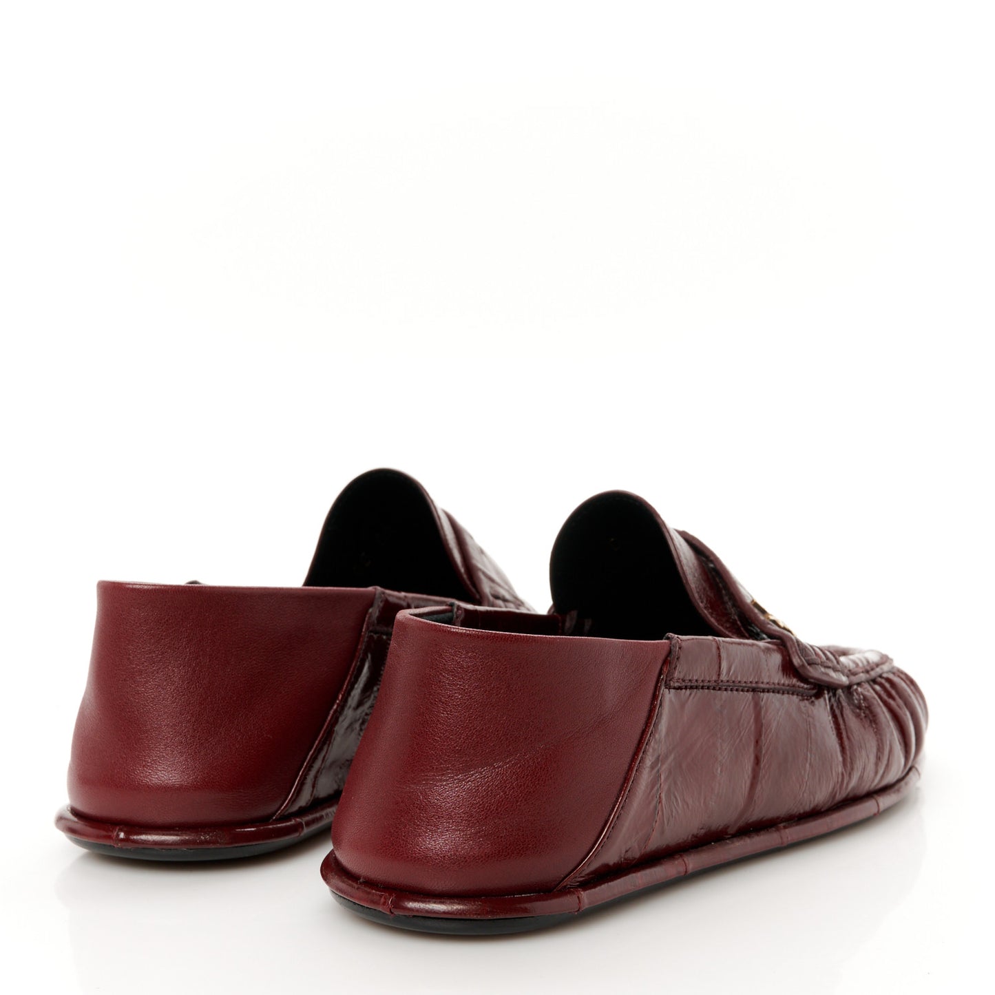 Glazed Eel Chunky Le Loafer Penny Slippers 37 Burgundy