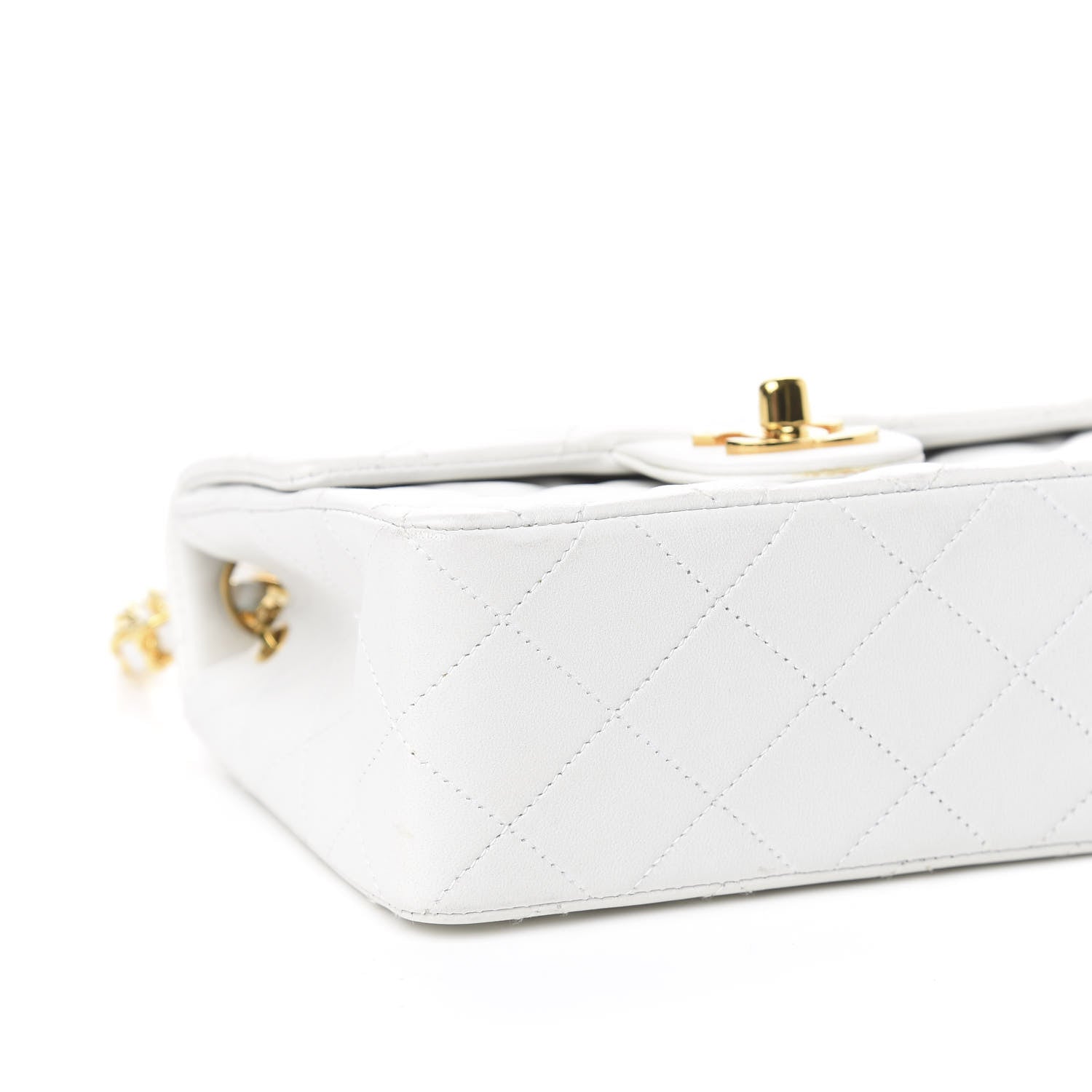 Chanel Lambskin Quilted Mini Square Flap White 6 of 15