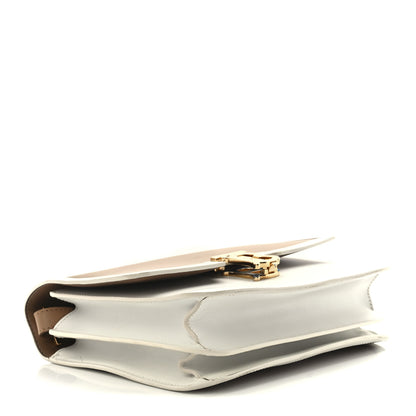 Burberry Smooth Calfskin Monogram Medium TB Bag Chalk White Camel 4 of 10