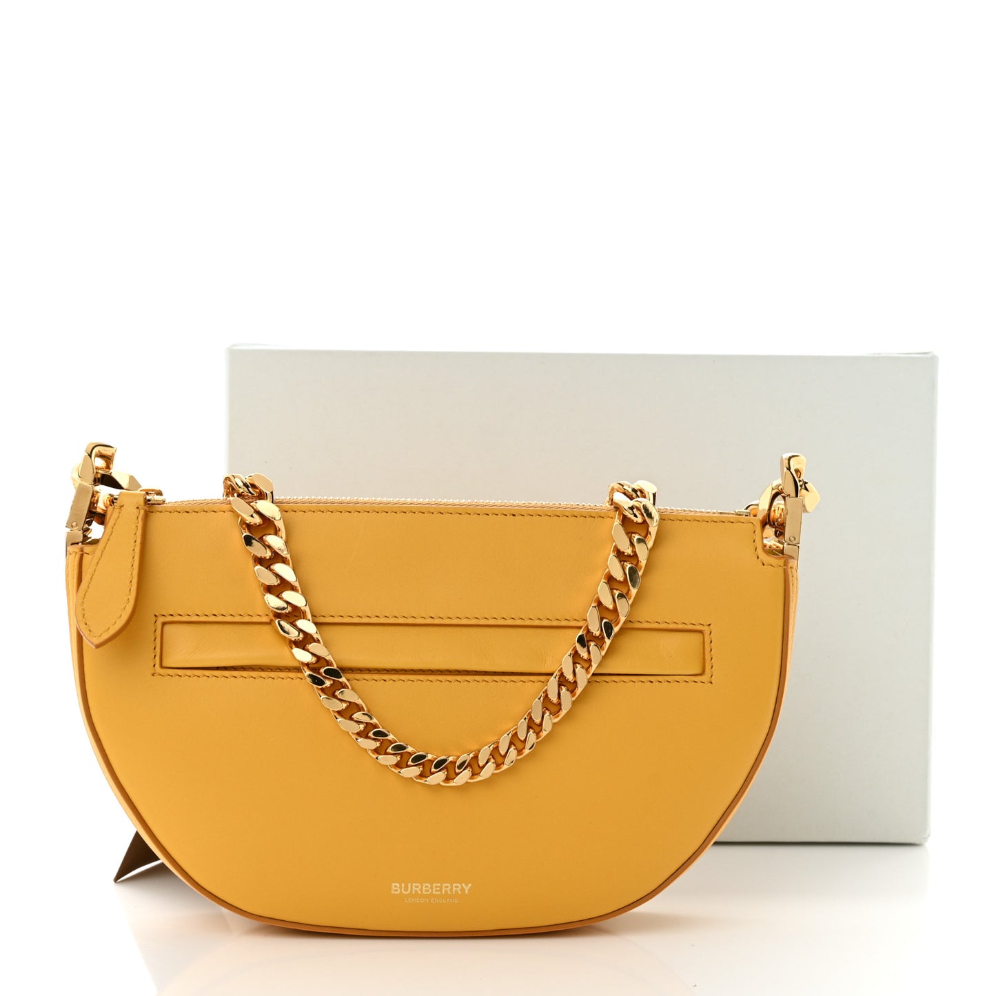 Calfskin Mini Olympia Chain Shoulder Bag Marigold