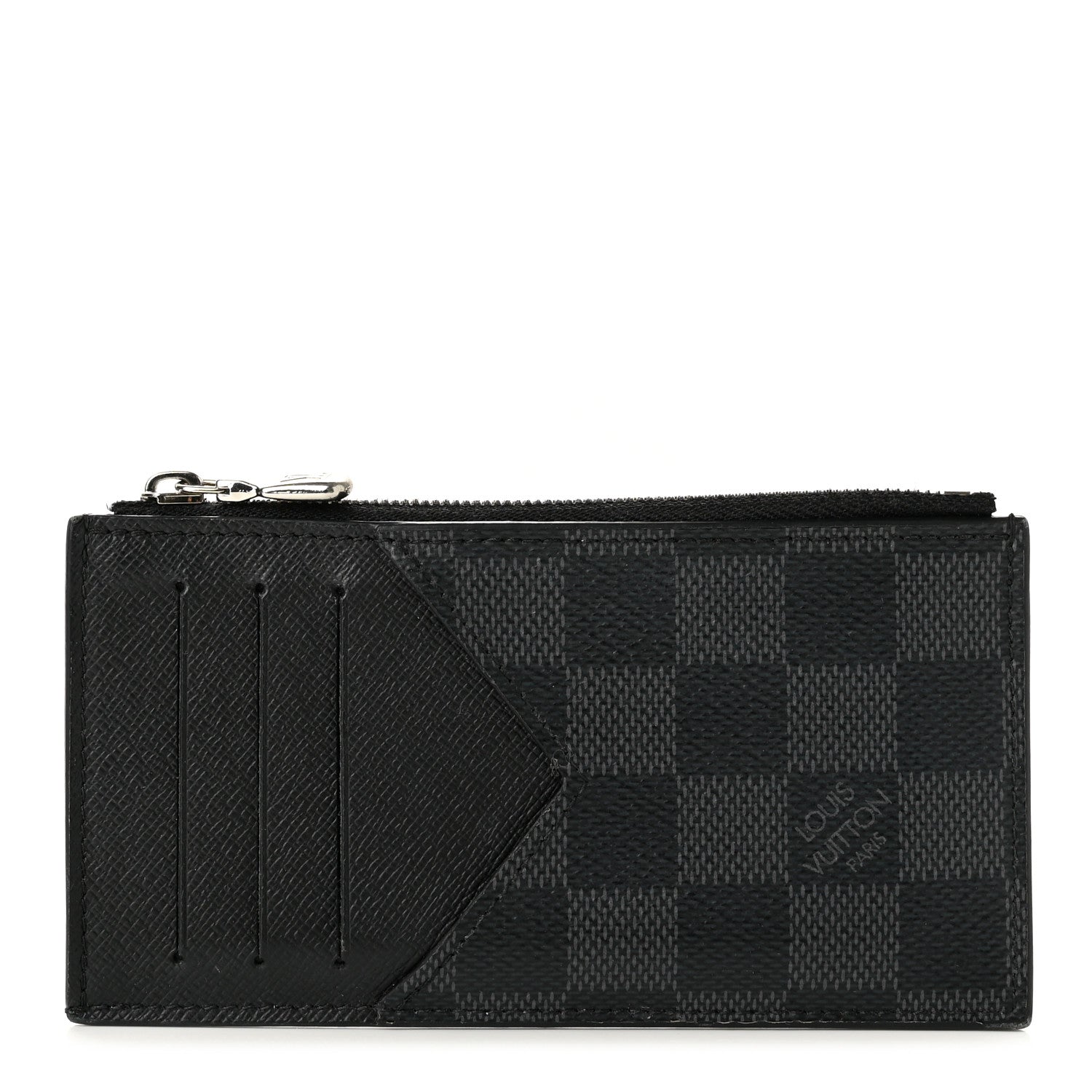 Louis Vuitton Damier Graphite Taiga Coin Card Holder 1 of 6