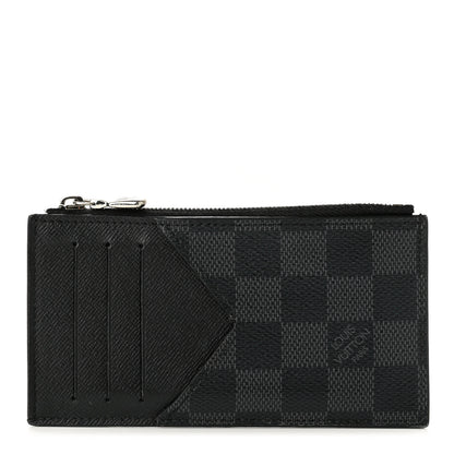 Louis Vuitton Damier Graphite Taiga Coin Card Holder 1 of 6