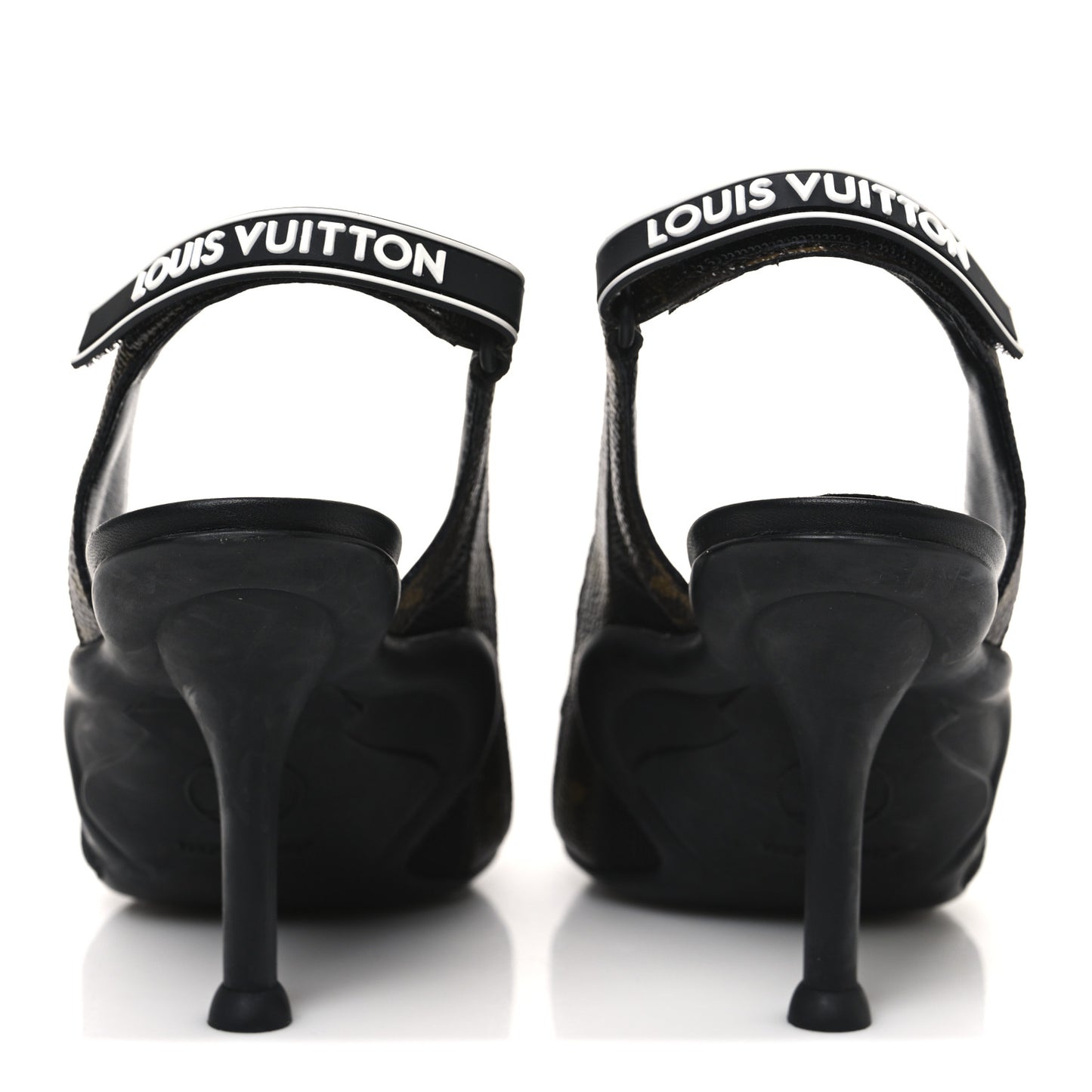 Patent Monogram Archlight Slingback Pumps 36 Black