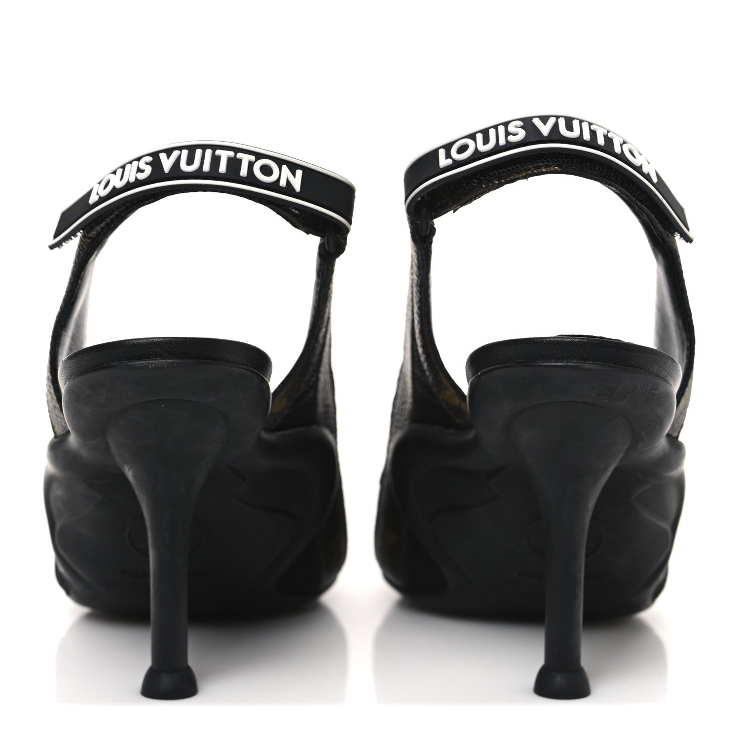 Louis Vuitton Patent Monogram Archlight Slingback Pumps 36 Black 6 of 11