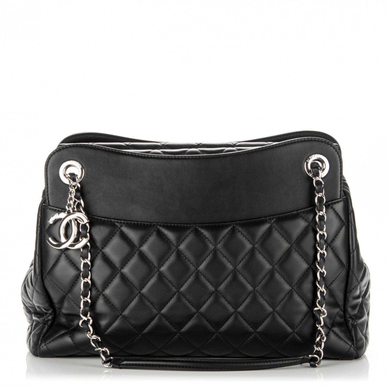 Chanel Lambskin Quilted 7 Large Tote Black 1 of 7