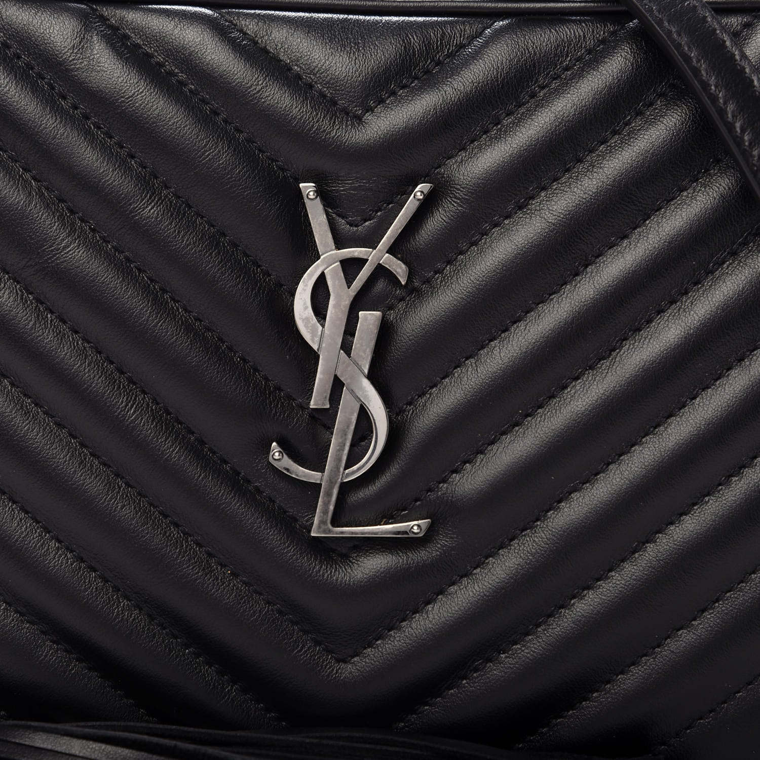 Saint Laurent Calfskin Matelasse Monogram Lou Camera Bag Black 10 of 10