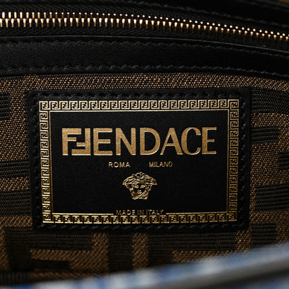 Fendi X VERSACE Denim Fendace Patchwork Baguette Blue 5 of 8
