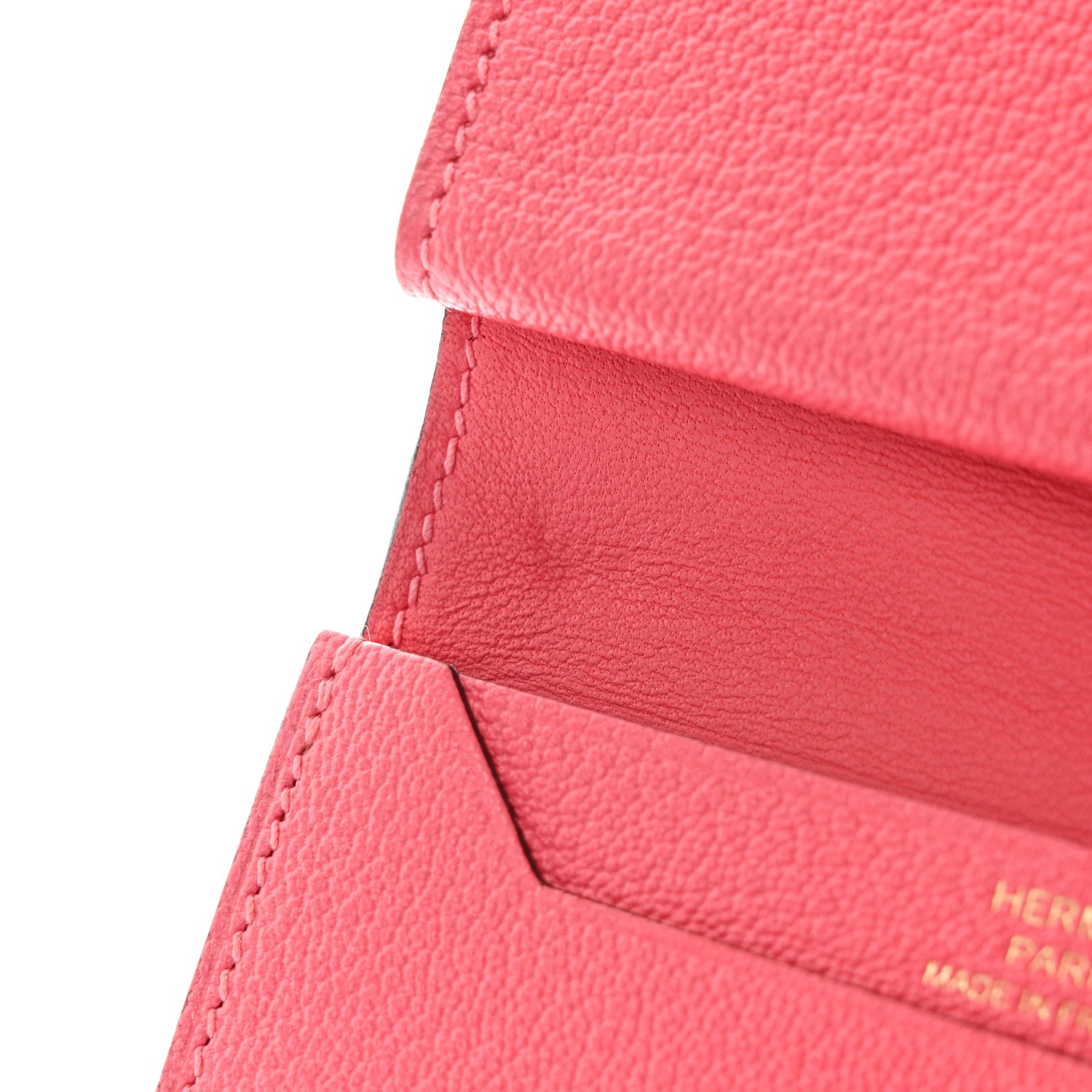 Hermes Chevre Mysore Mini Bearn Wallet Rose Lipstick 11 of 12