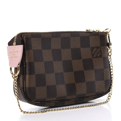 Louis Vuitton Damier Ebene 2020 Christmas Animation Big Wheel Mini Pochette Accessories Rose Ballerine 2 of 8