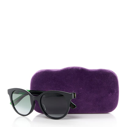 Gucci Acetate Round Web Sunglasses GG0702S Black 8 of 8