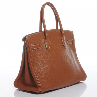 Hermes Taurillon Clemence Birkin 30 Gold 3 of 12