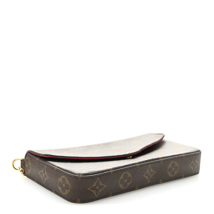 Louis Vuitton Monogram Pochette Felicie Chain Wallet Fuchsia 4 of 11
