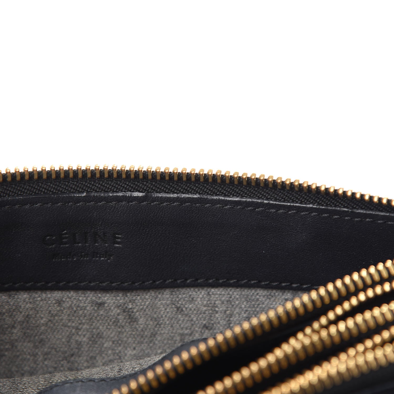 Celine Lambskin Large Trio Crossbody Bag Black 12 of 14