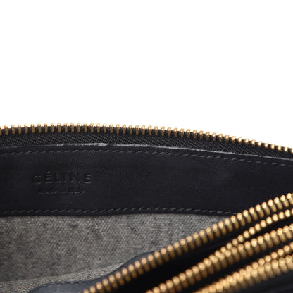 Celine Lambskin Large Trio Crossbody Bag Black 12 of 14