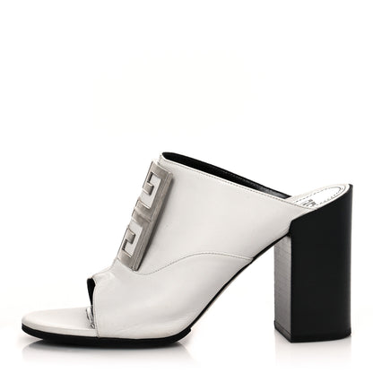 Givenchy Grained Goatskin 4G Logo Mules 38 White 1 of 11