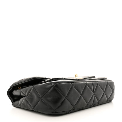 Chanel Lambskin Quilted Small Single Flap Black 4 of 13