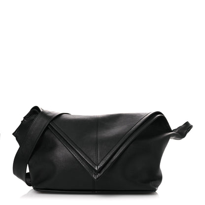 Bottega Veneta Silky Calfskin Medium Sawyer Messenger Bag Black 1 of 14