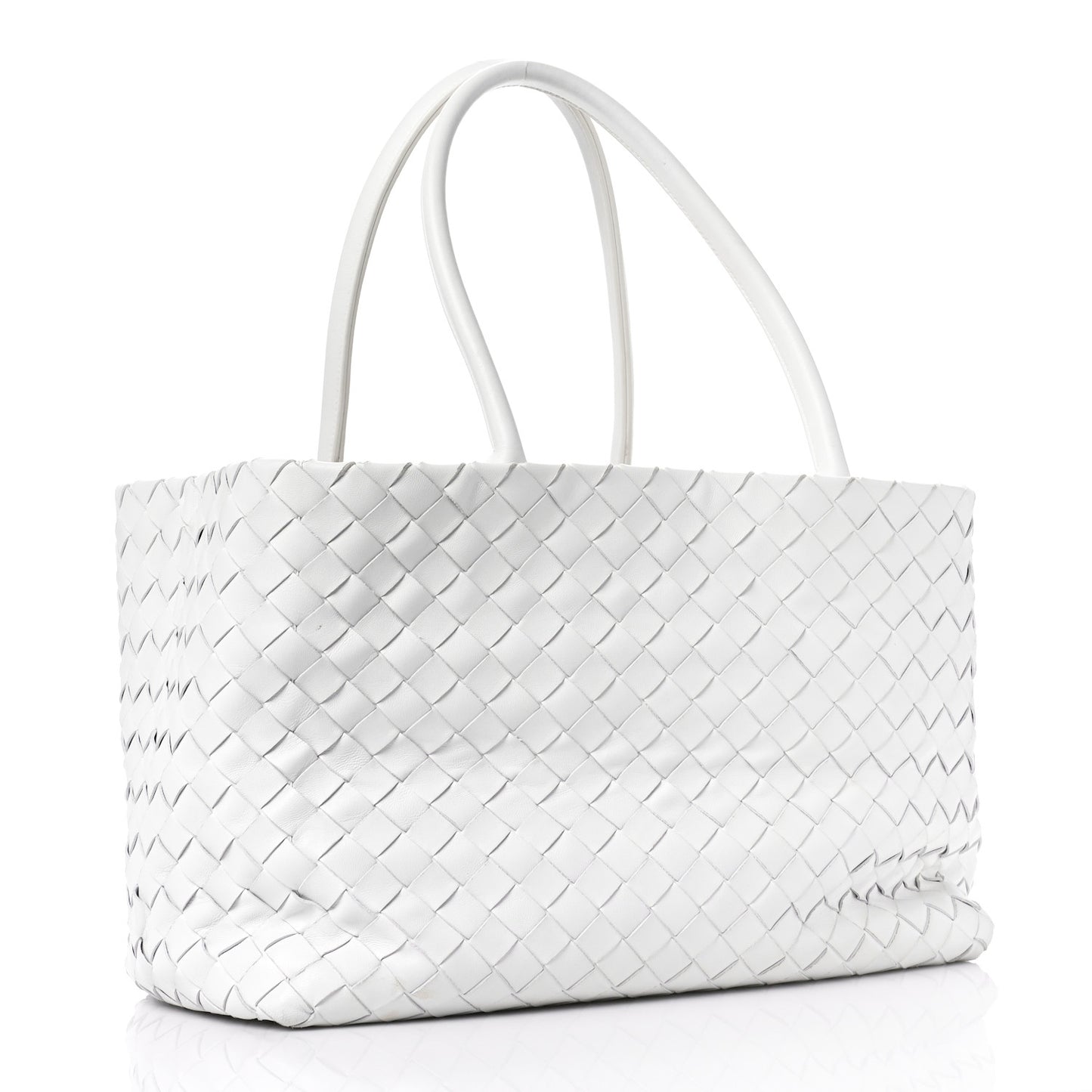 Nappa Intrecciato Tote Bag White