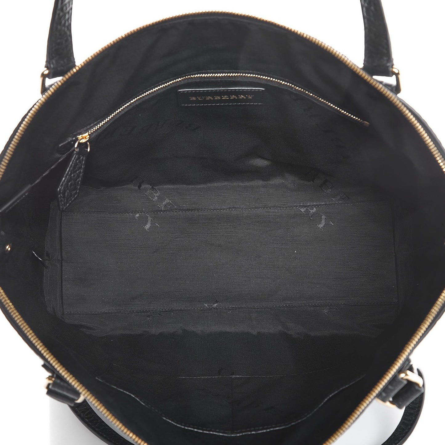 Signature Grain Calfskin Medium Welburn Tote Black