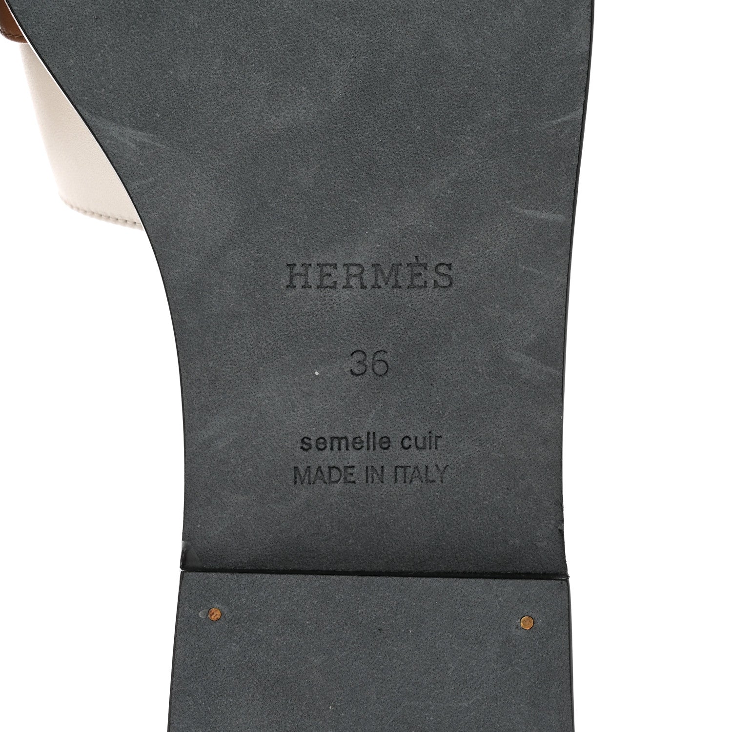 Hermes Calfskin Giulia Sandals 36 Beige Glaise Rose Perle 6 of 19