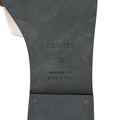 Hermes Calfskin Giulia Sandals 36 Beige Glaise Rose Perle 6 of 19