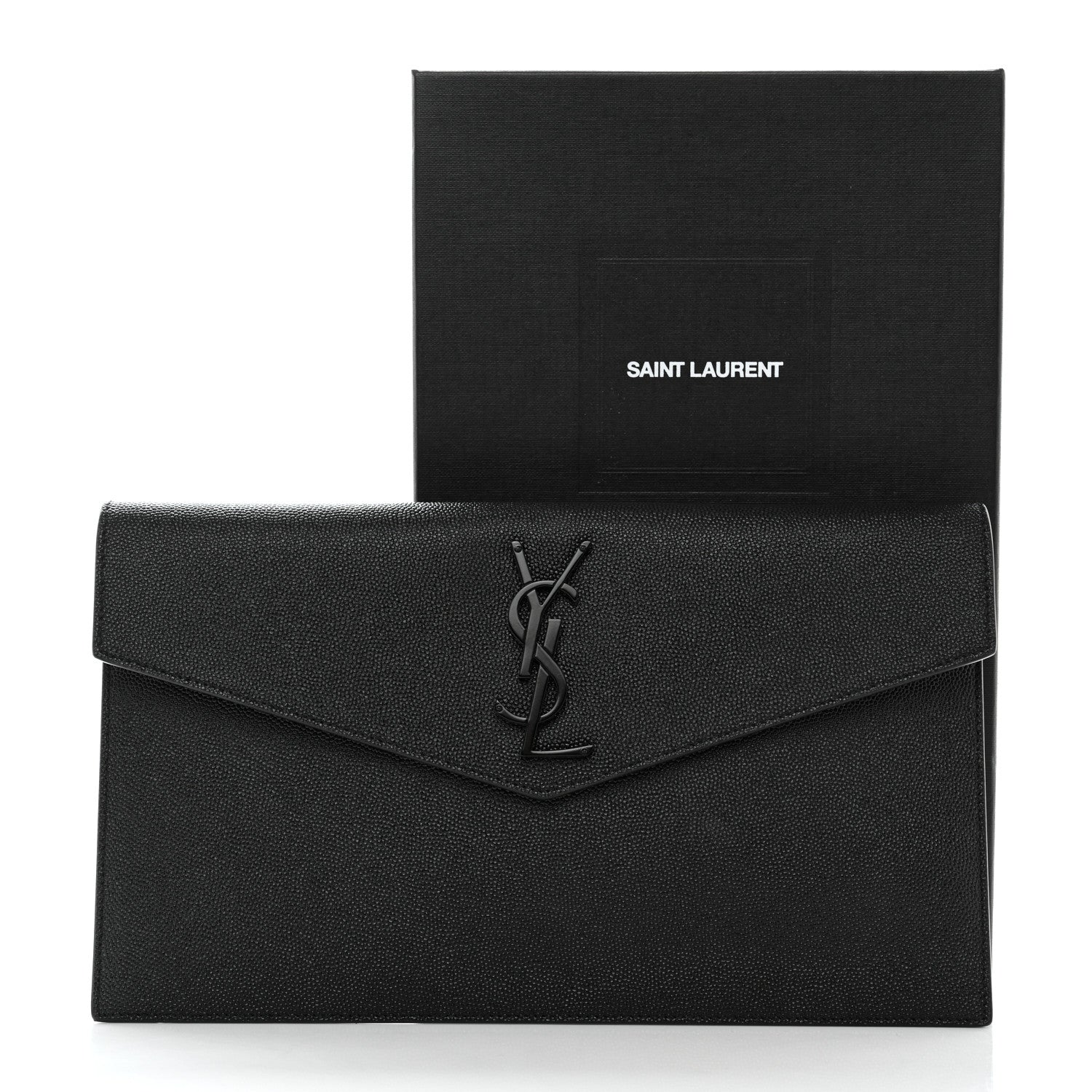 Saint Laurent Grain De Poudre Uptown Pouch Black 8 of 8