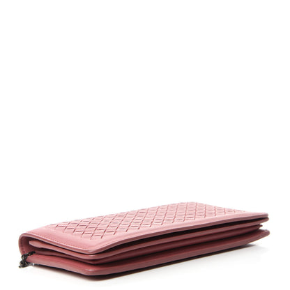 Bottega Veneta Nappa Intrecciato Continental Wallet on Chain Rose Pink 4 of 14