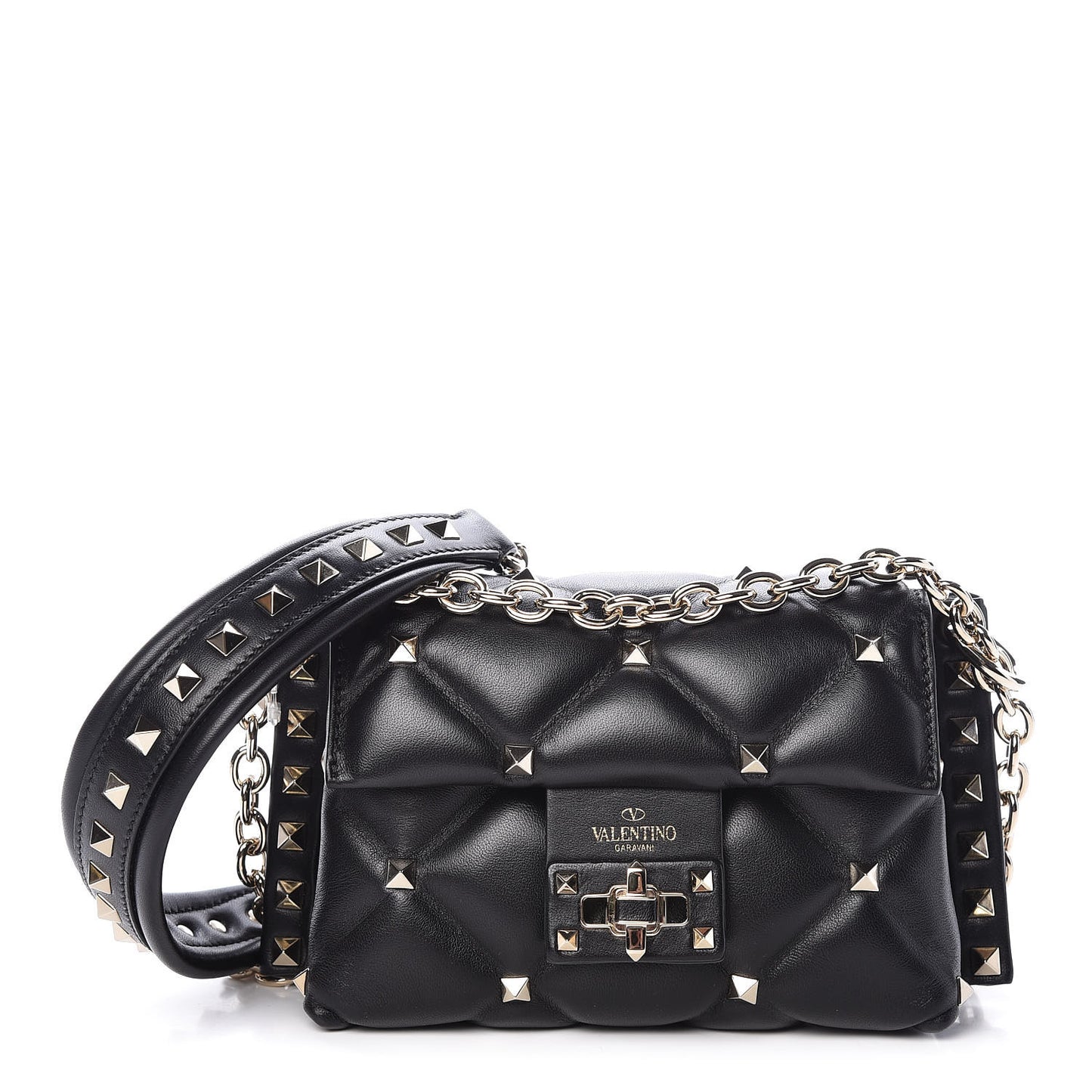 Nappa Mini Candystud Crossbody Black