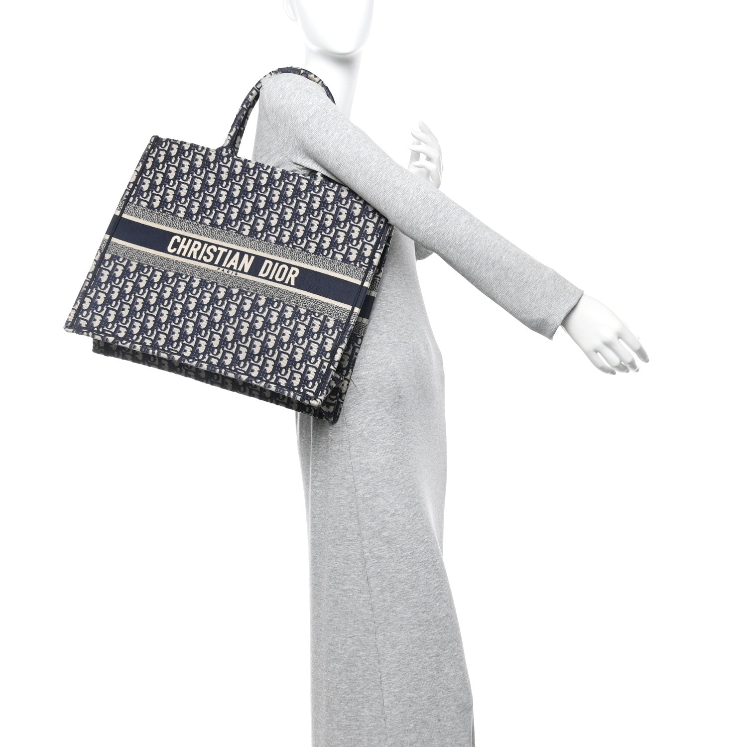 Christian Dior Oblique Large Book Tote Blue Multicolor 2 of 14